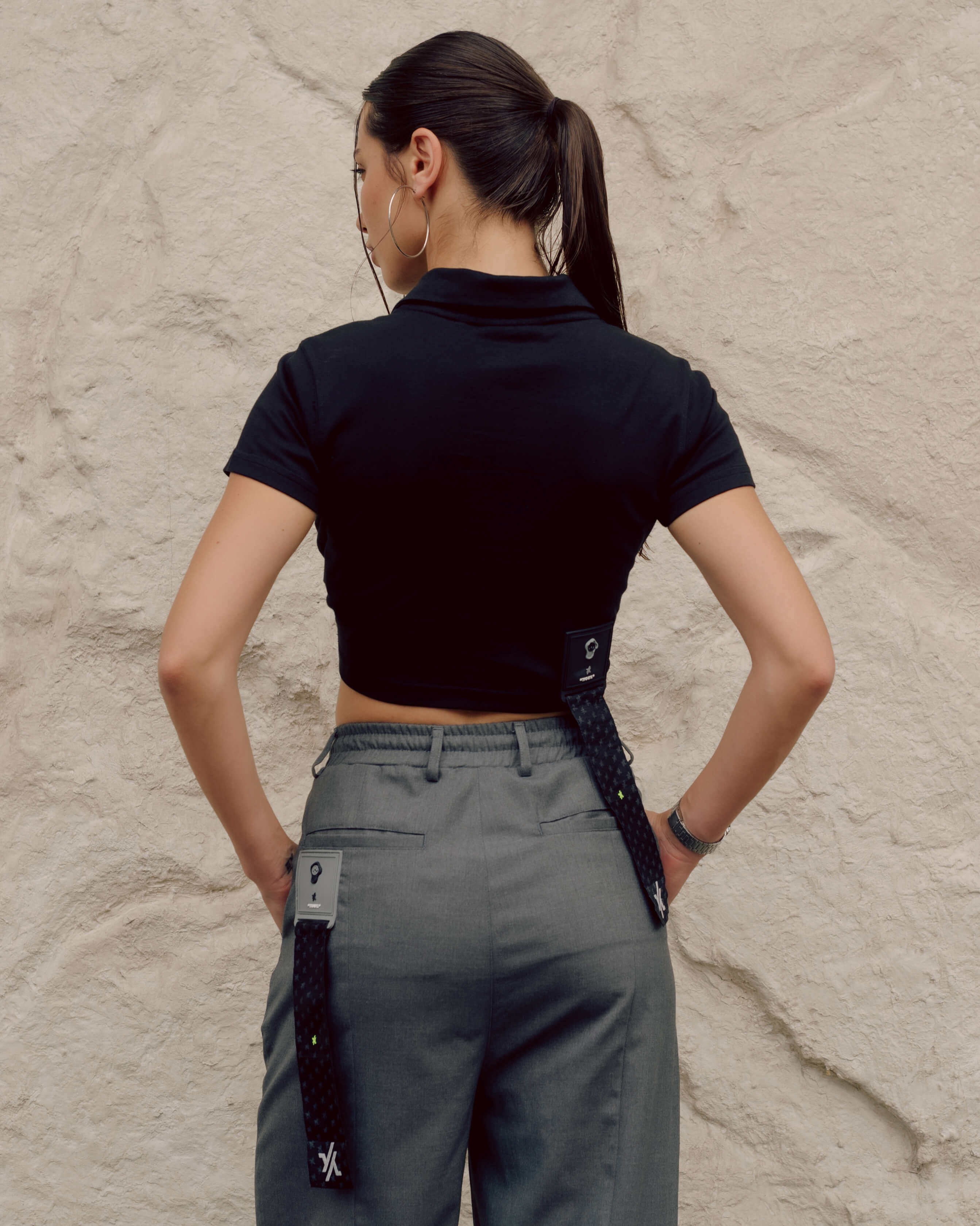 MIXED NECK POLO NEGRO